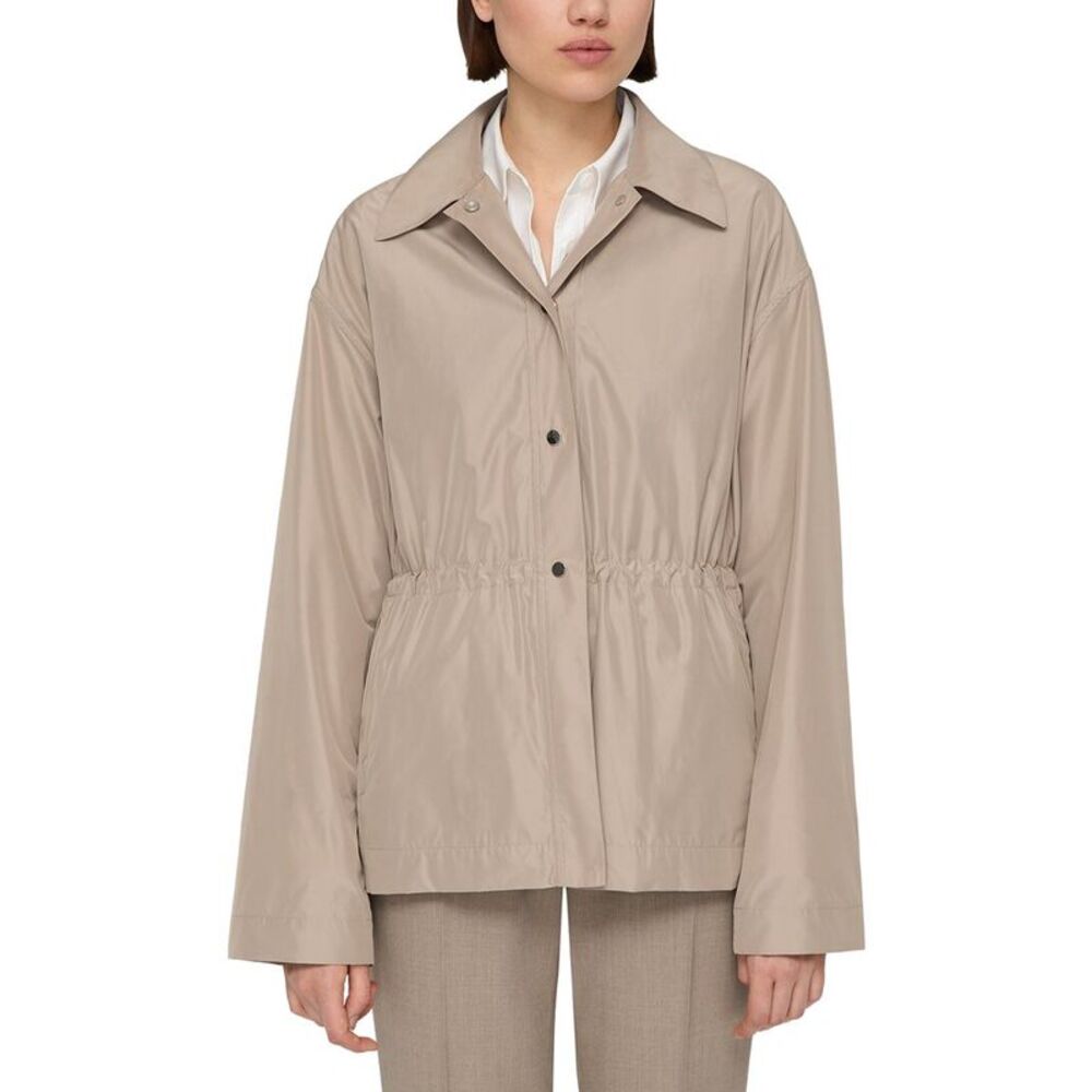 Lafayette 148 New York Womens Plus Gathered Waist Snap Front Overshirt